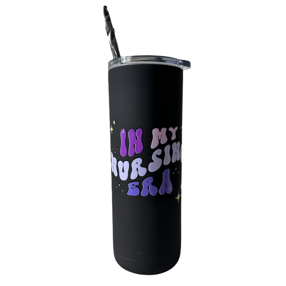 In My Nursing Era 70's Retro Star Design Summer‎ 20 oz Tumbler Navy Blue